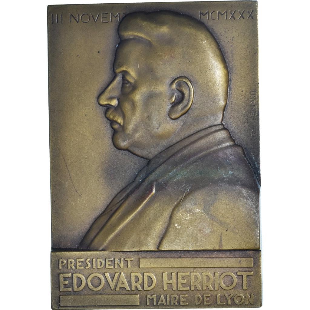 Frankreich, Medaille, Edouard Herriot, Président et Maire de Lyon, Politics