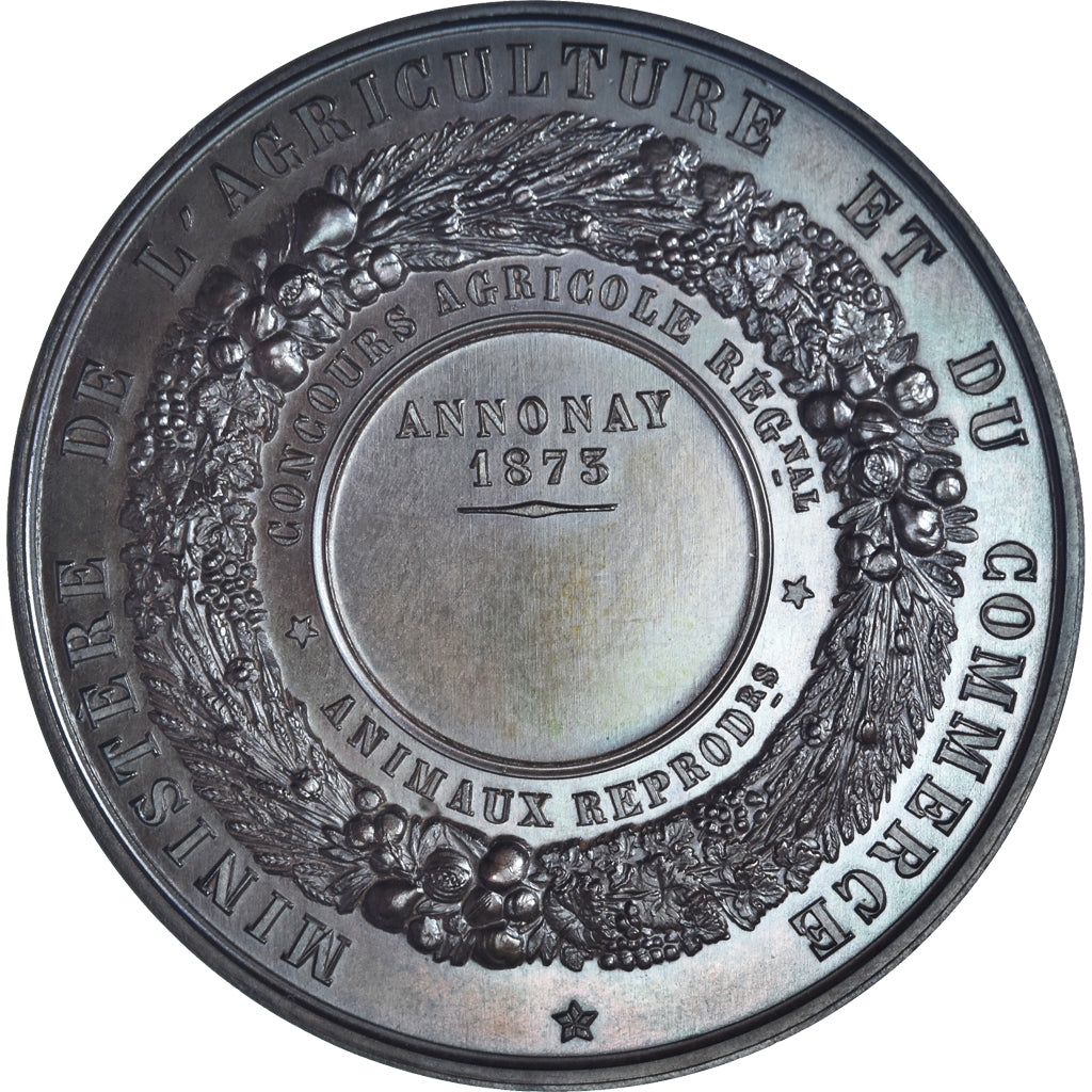 Frankreich, Medaille, Concours Agricole, Annonay, Agriculture, 1873, Barre