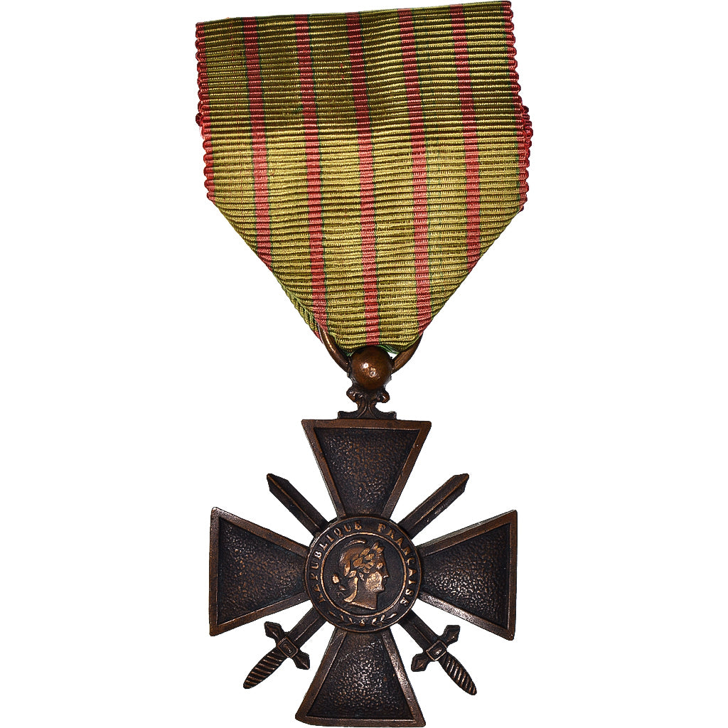 França, Croix de Guerre, medalha, 1914-1917, Qualidade Muito Boa, Bronze, 40