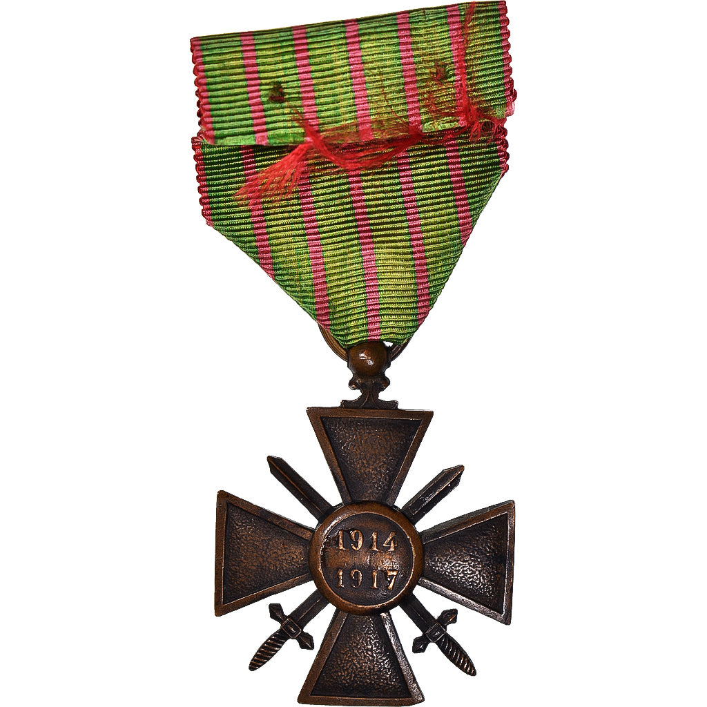 França, Croix de Guerre, medalha, 1914-1917, Qualidade Muito Boa, Bronze, 40