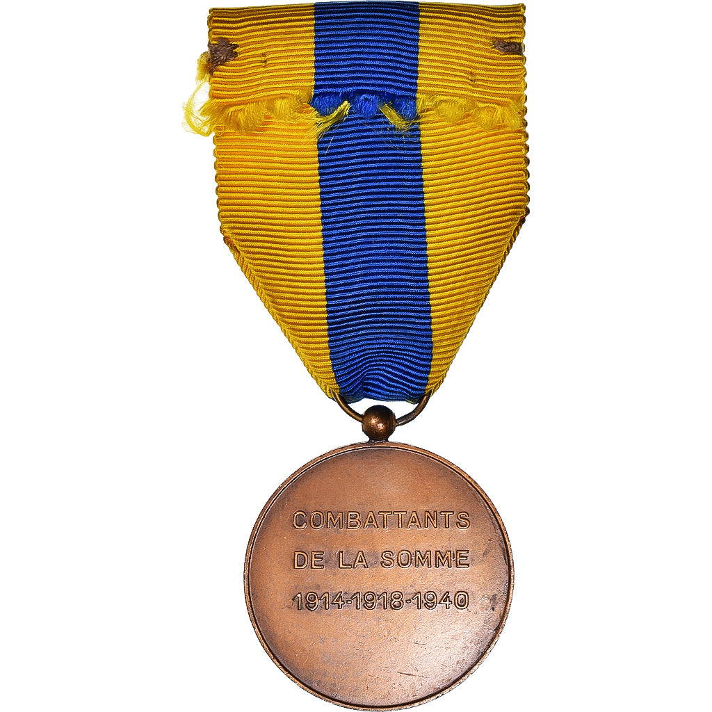 France, Batailles de la Somme, WAR, Médaille, 1940, Excellent Quality