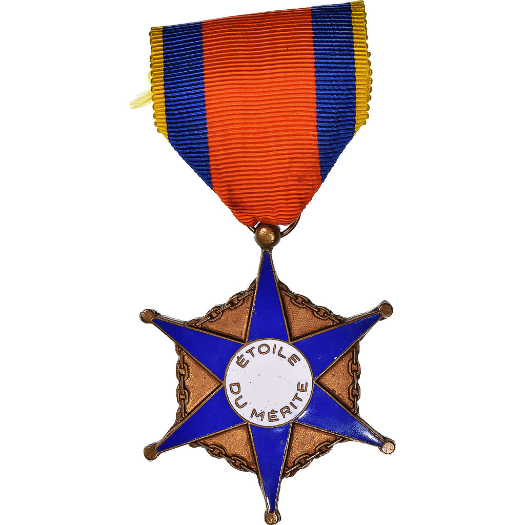 France, Etoile du Mérite Franco-Allié, WAR, Medal, Excellent Quality, Silvered