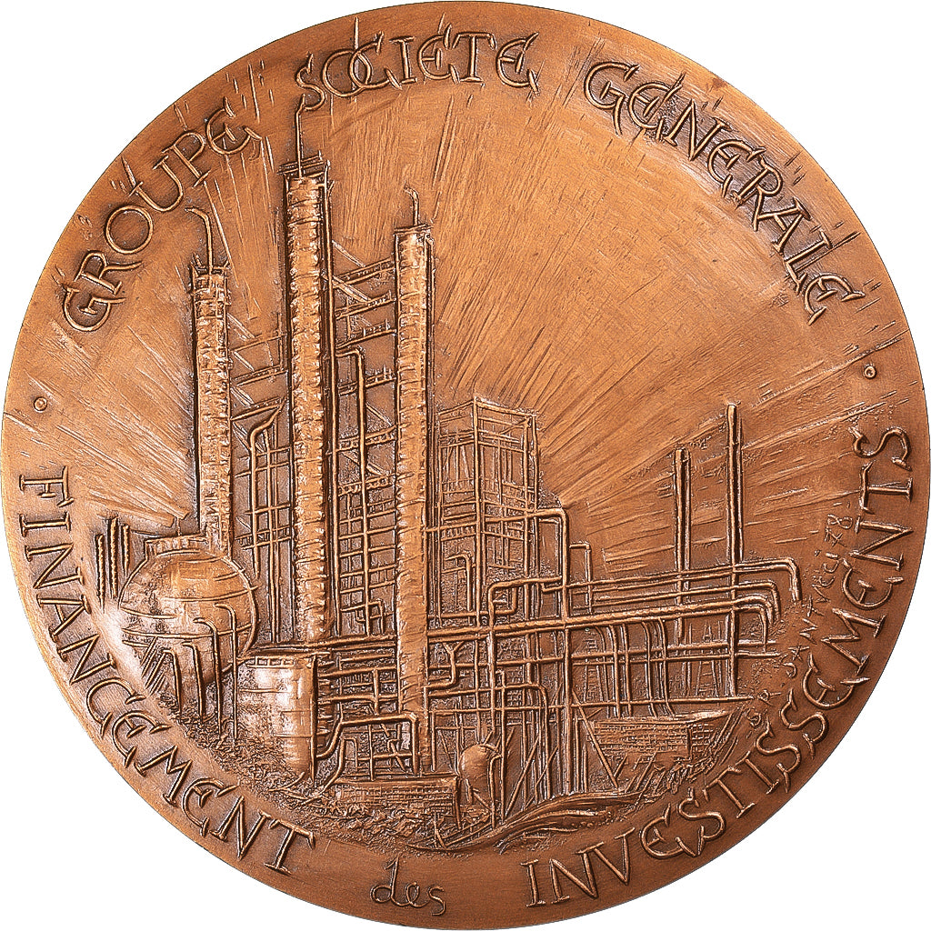 Francia, medalla, Groupe Société Générale, Bank, 1978, Santucci, SC+, Bronce