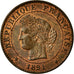 Munten, Frankrijk, Cérès, Centime, 1891, Paris, PR+, Bronze, Gadoury:88