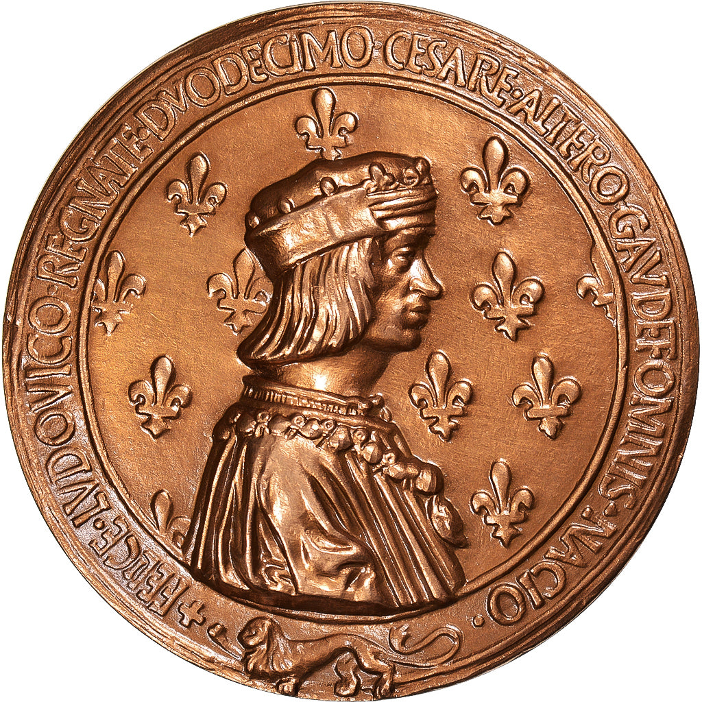 Francia, medalla, Anne de Bretagne et Louis XII, History, 1980, FDC, Bronce