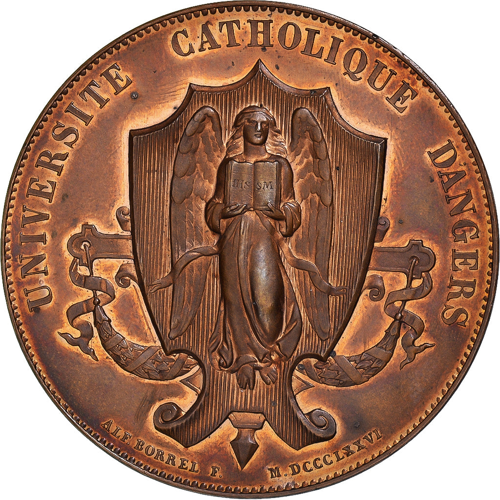 Francia, medaglia, Université Catholique d'Angers, Instruction, 1881, Borrel