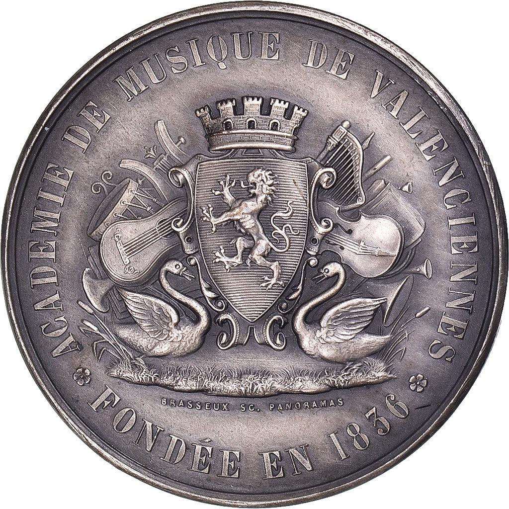 France, Medal, Académie de Musique de Valenciennes, Brasseux, MS(60-62)