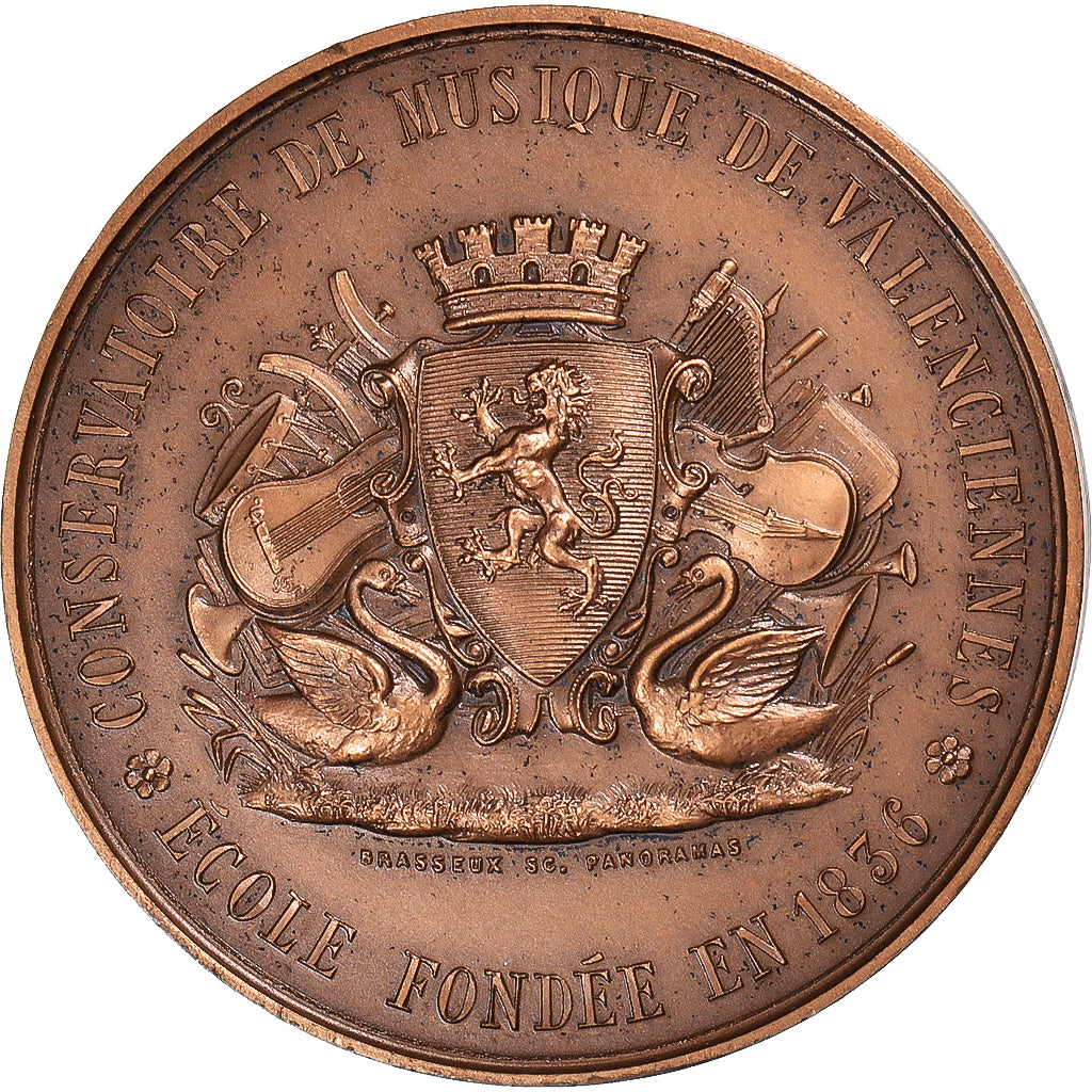 França, medalha, Conservatoire de Musique de Valenciennes, 1977, Brasseux