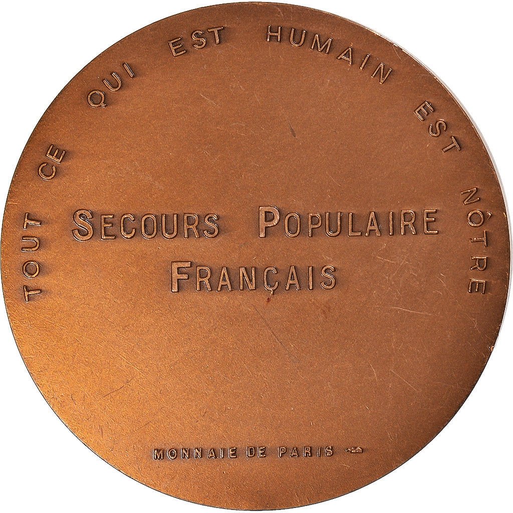 Francia, medalla, Secours Populaire Français, Society, Monnaie de Paris, EBC