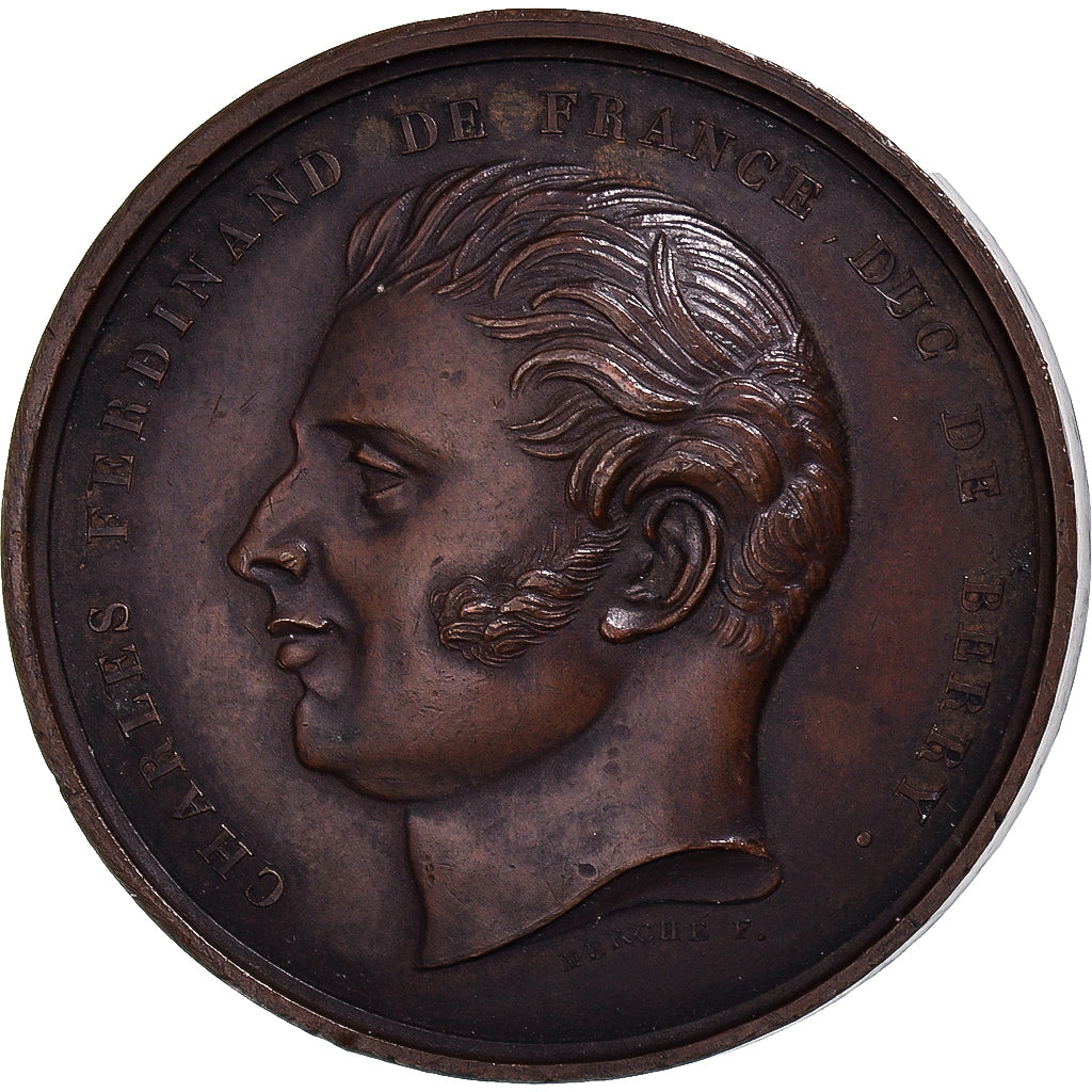 Francia, medalla, Charles Ferdinand Duc de Berry et le Département du Nord