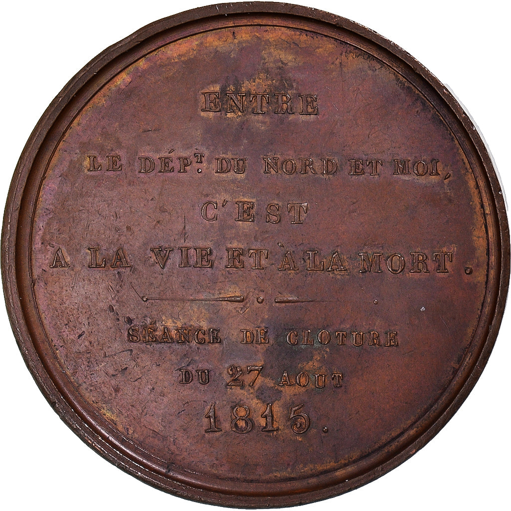 Francia, medalla, Charles Ferdinand Duc de Berry et le Département du Nord