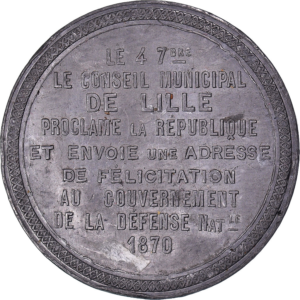 França, medalha, Terceira República Francesa, Conseil Municipal de Lille