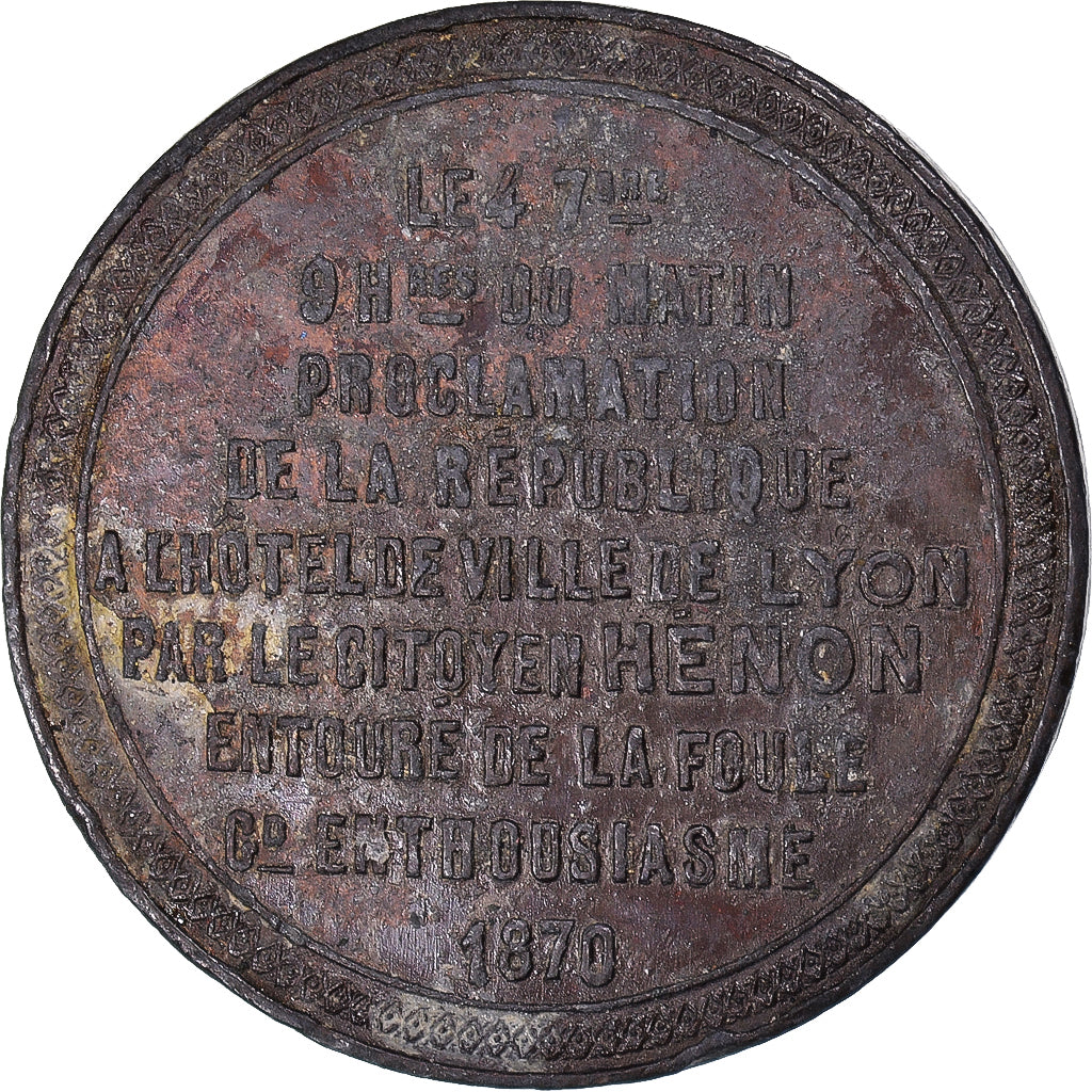 Frankrijk, Medaille, Troisième République, Proclamation de la République par