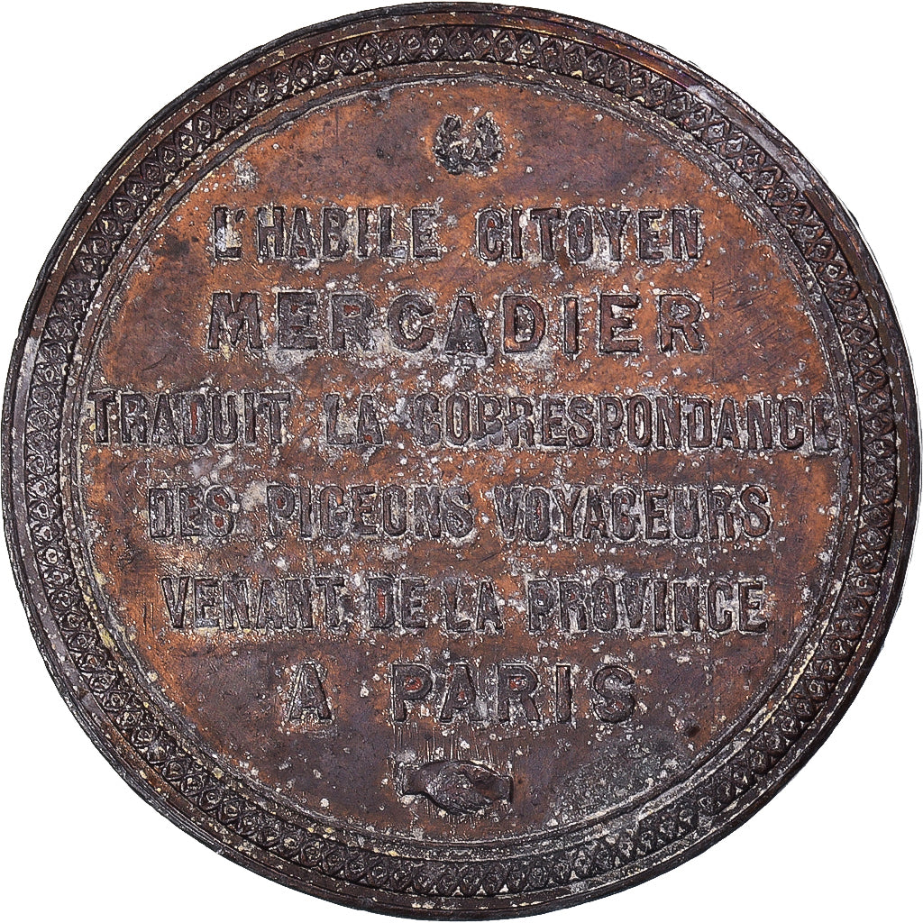 Frankreich, Medaille, Troisième République, L'Habile Citoyen Mercadier, 1870