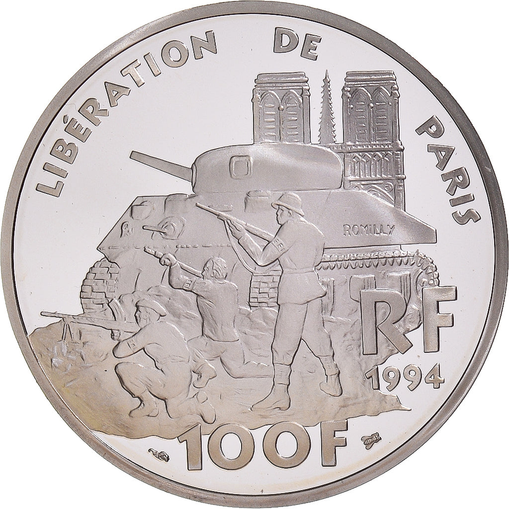 Coin, France, Libération de Paris, Libération, 100 Francs, 1994, Proof