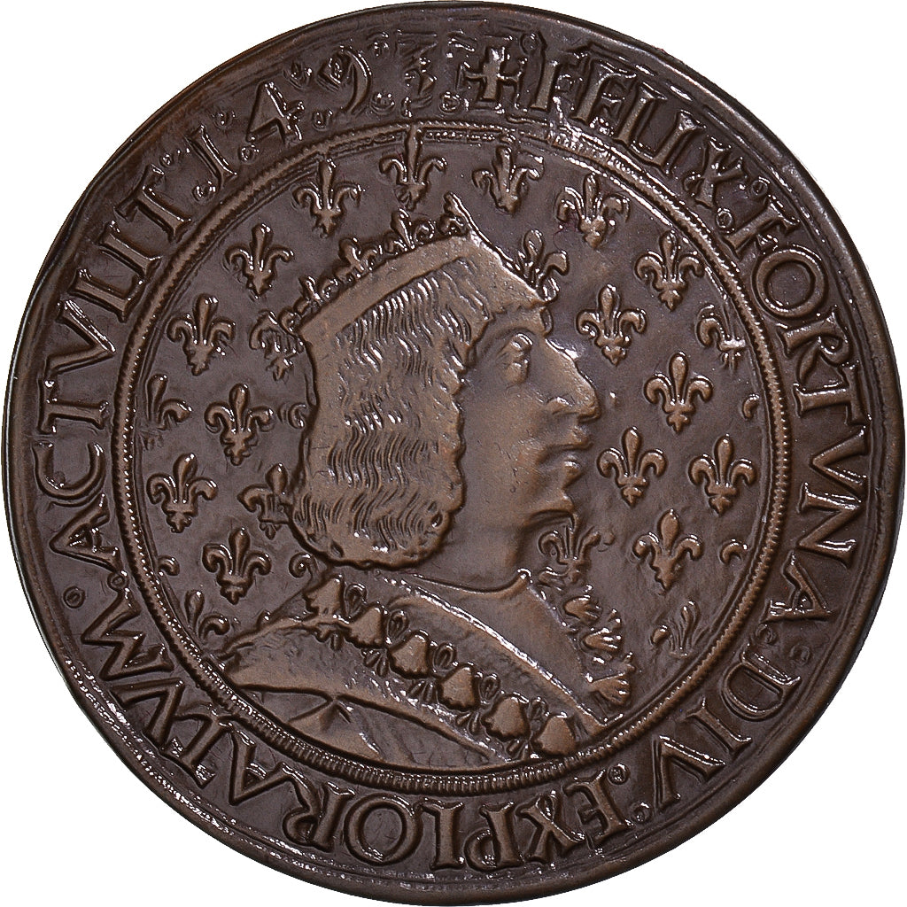 Francia, medaglia, Les Rois de France, Charles VII, History, 1987, Restrike
