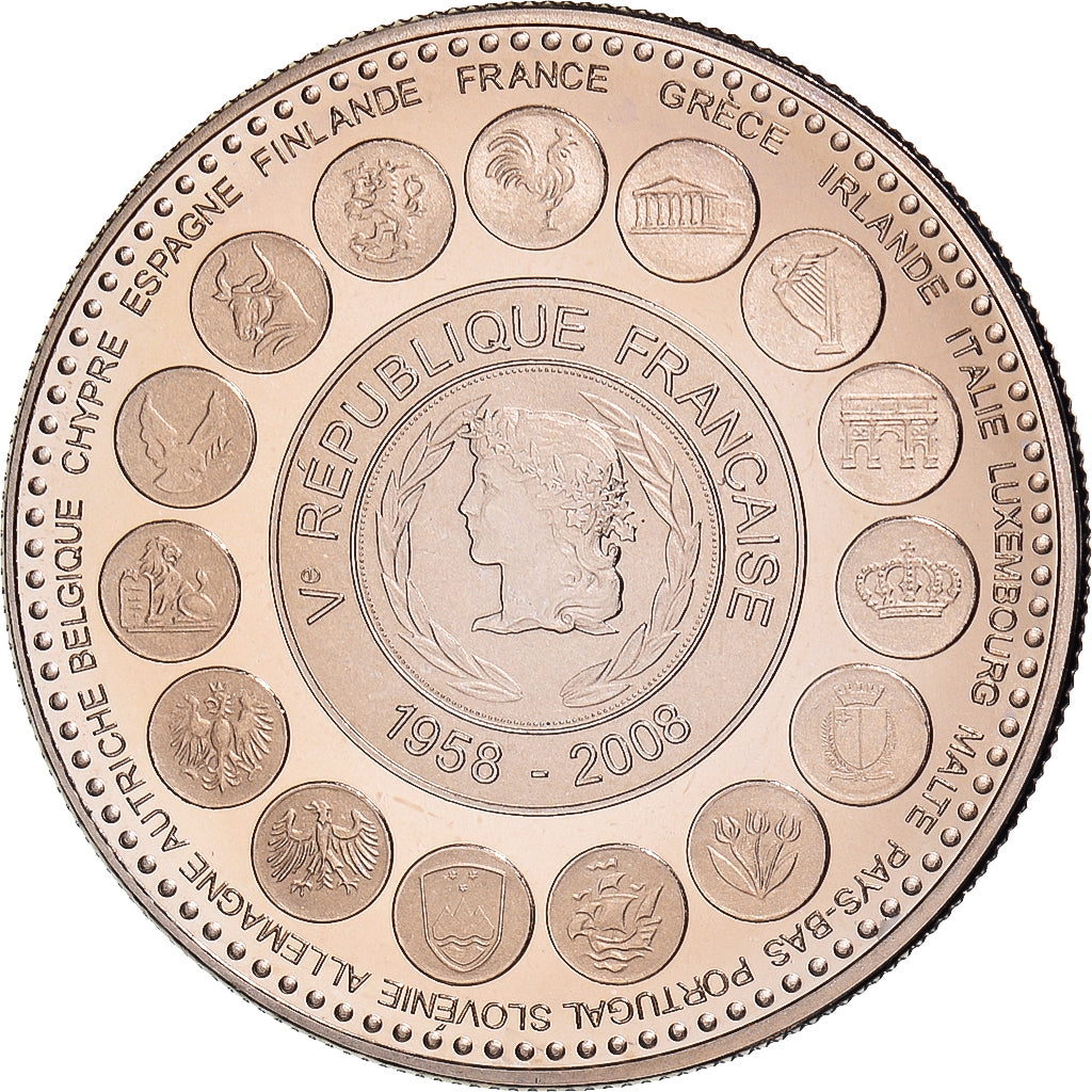 Francia, medalla, L'Europe des XXVII, Veme République, Politics, 2008, SC+