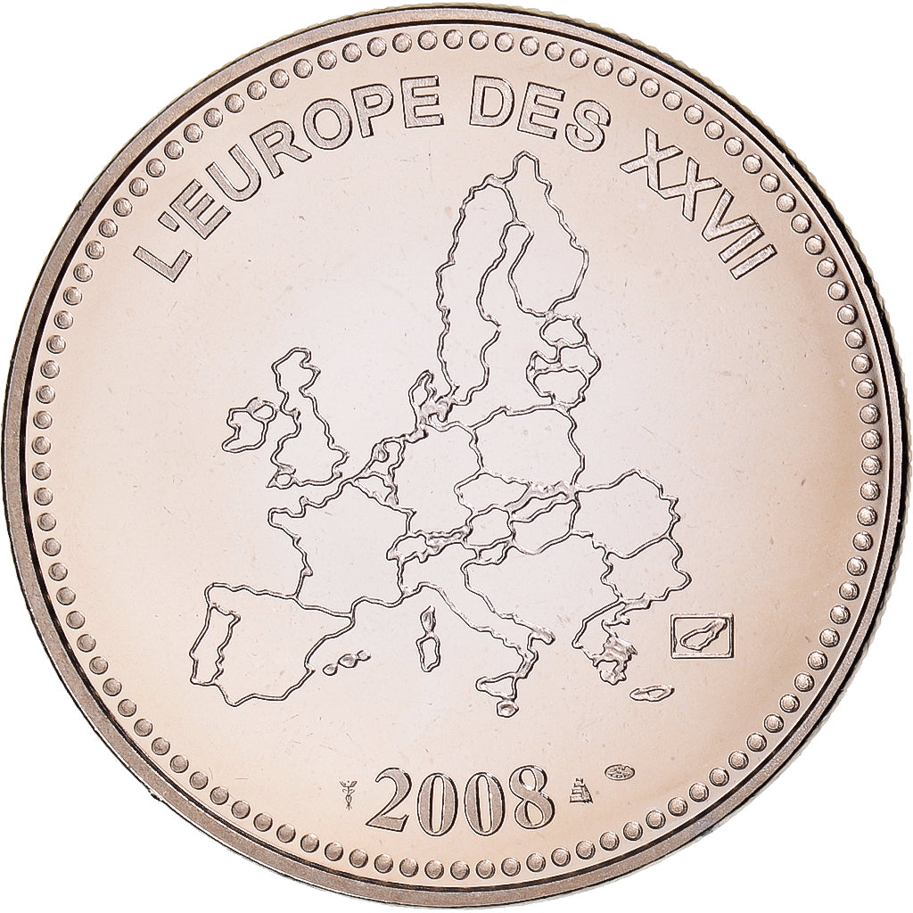 Francia, medalla, L'Europe des XXVII, Veme République, Politics, 2008, SC+