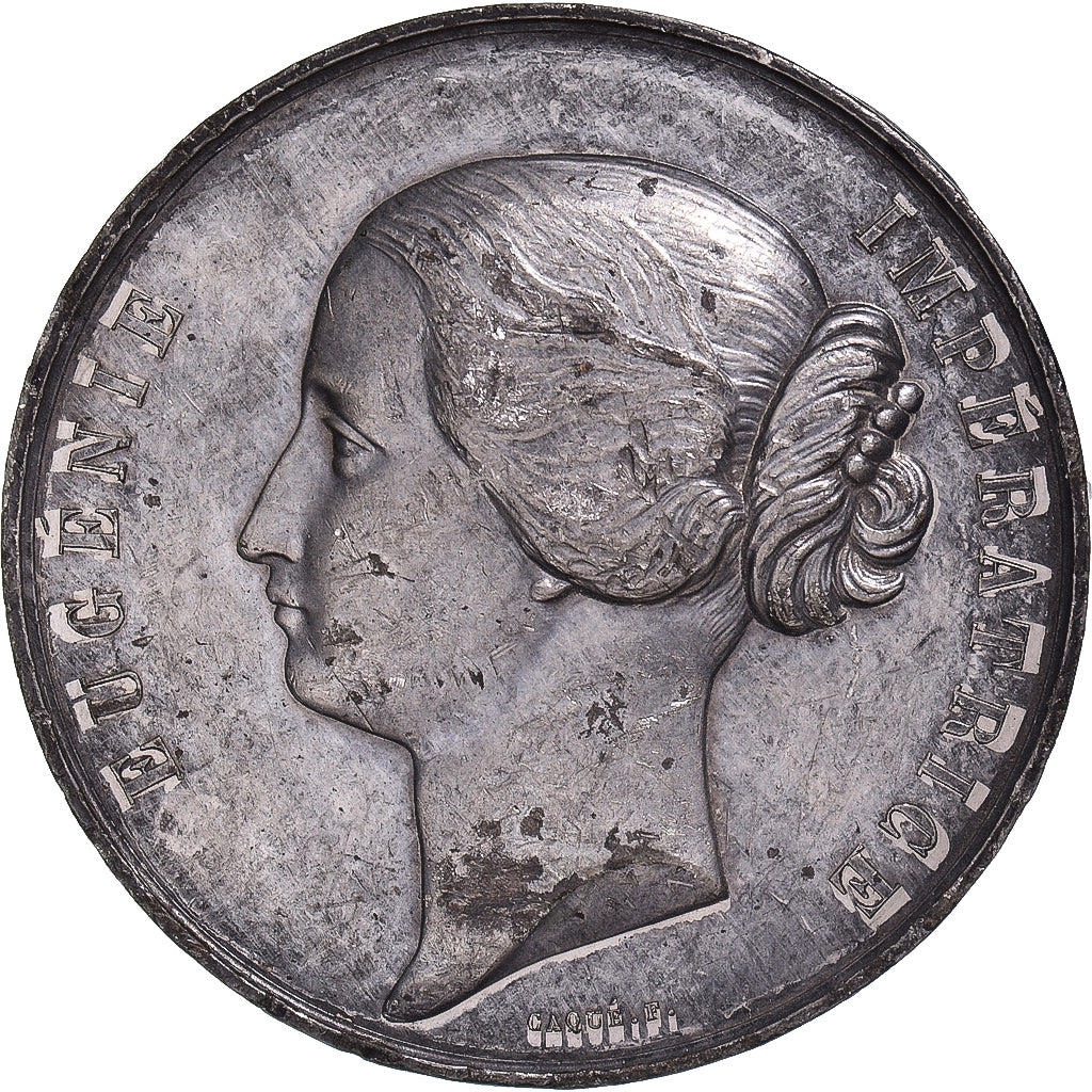 Francia, medalla, Eugénie Impératrice, Palais de l'Industrie, Arts & Culture