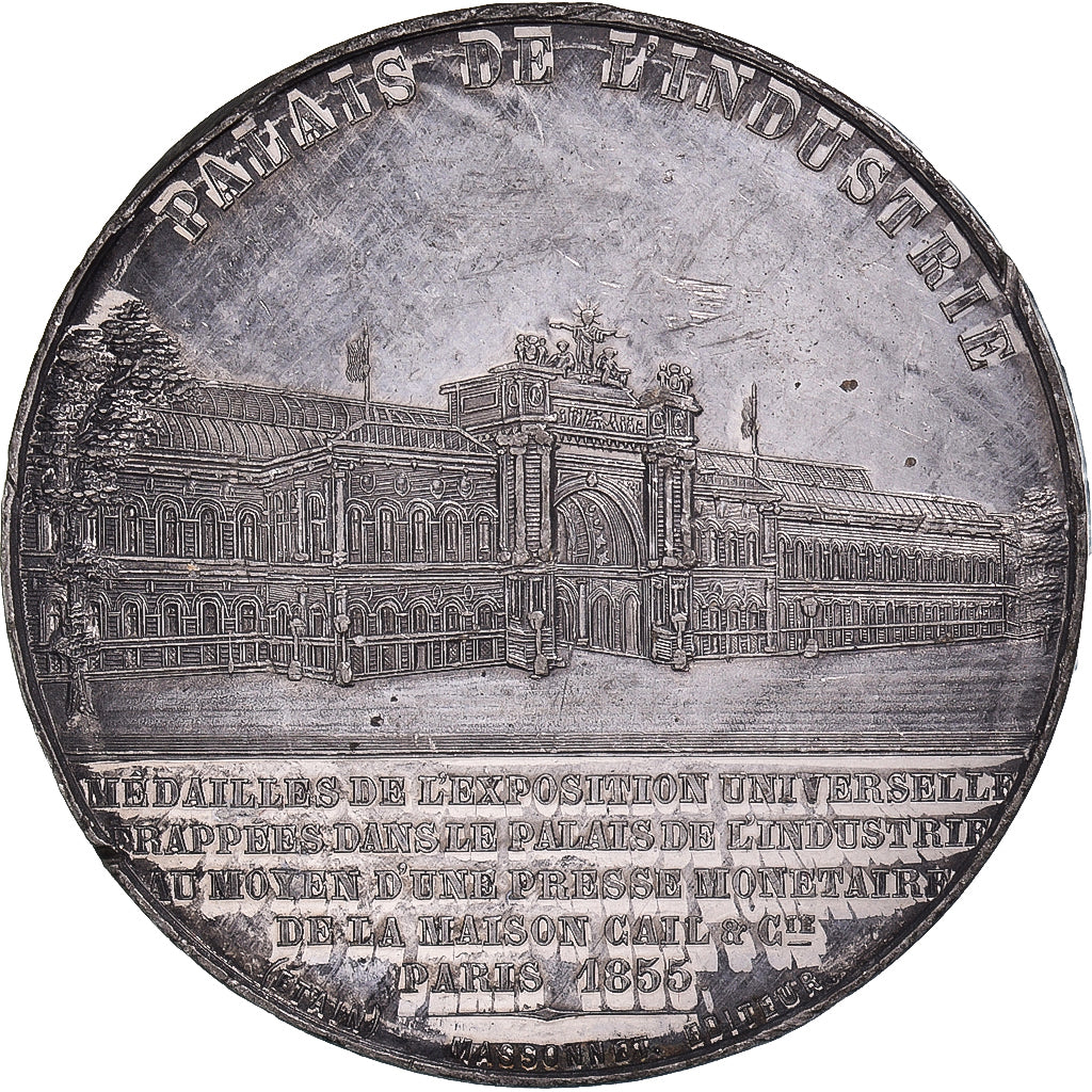 Francia, medalla, Eugénie Impératrice, Palais de l'Industrie, Arts & Culture
