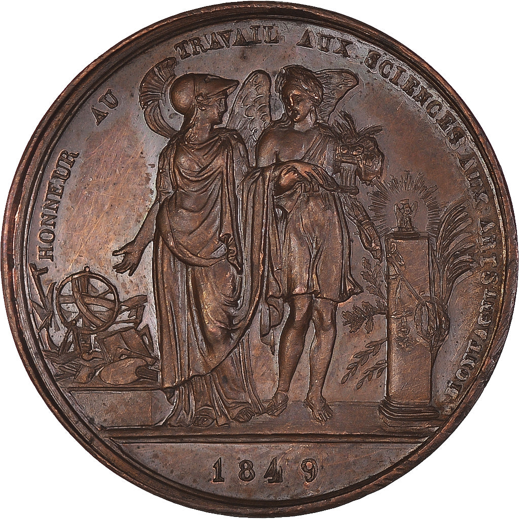 Francja, medal, Honneur au Travail, aux Sciences, aux Arts, 1849, Montagny