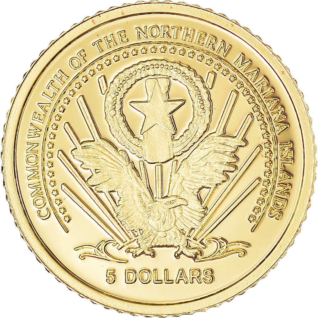 Coin, NORTHERN MARIANA ISLANDS, 5 Dollars, 2004, Proof, MS(65-70), Gold, KM:6
