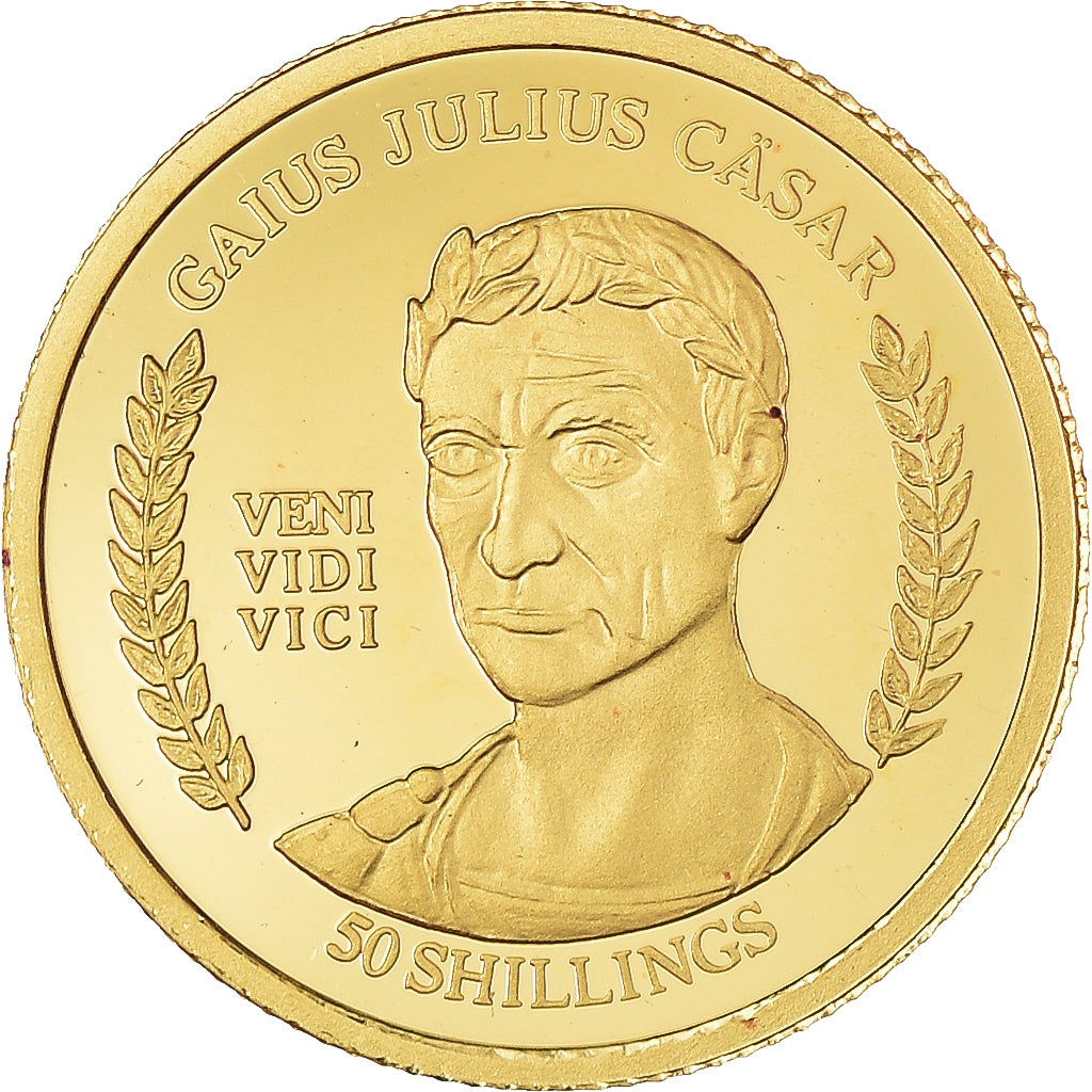Munten, Somalië, Jules César, 50 Shillings, 2004, FDC, Goud