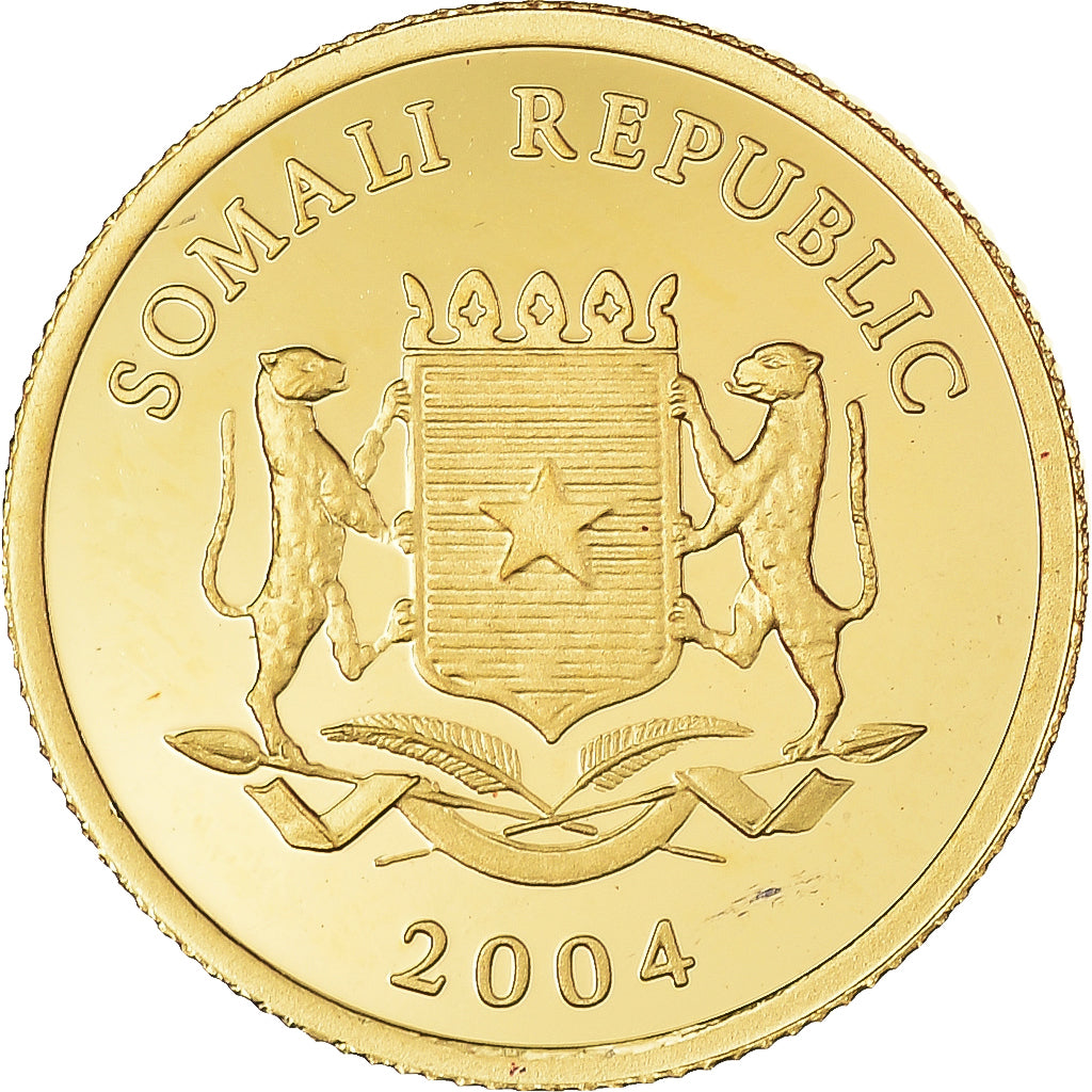 Munten, Somalië, Jules César, 50 Shillings, 2004, FDC, Goud