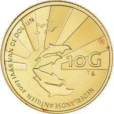Moneta, Antyle Holenderskie, Béatrix, 10 Gulden, 2007, Proof, MS(65-70), Złoto