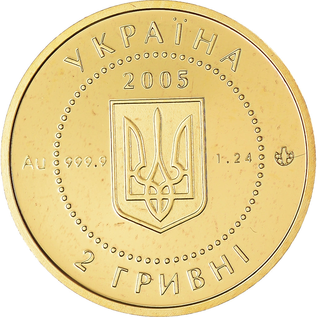 Moneta, Ucraina, Les Scythes, 2 Hryvni, 2005, Proof, FDC, Oro