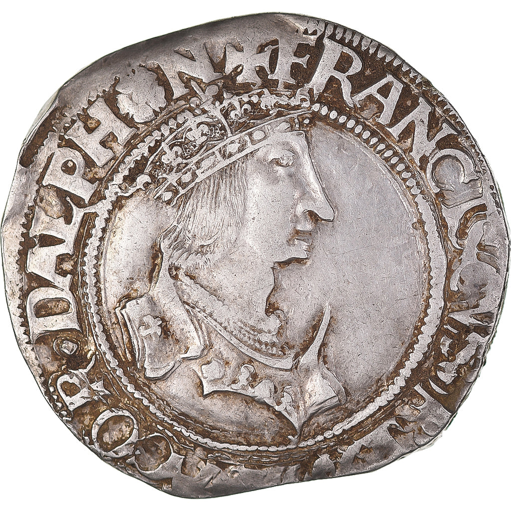 Monnaie, France, François Ier, Teston du Dauphiné, Grenoble, TTB+, Argent