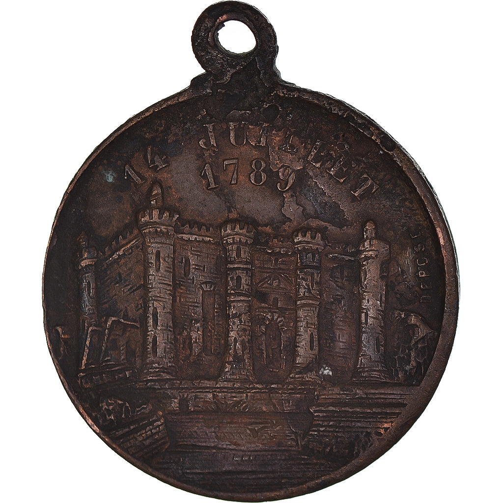 France, Médaille, Souvenir de la Fête Nationale du 14 Juillet, Society, 1880