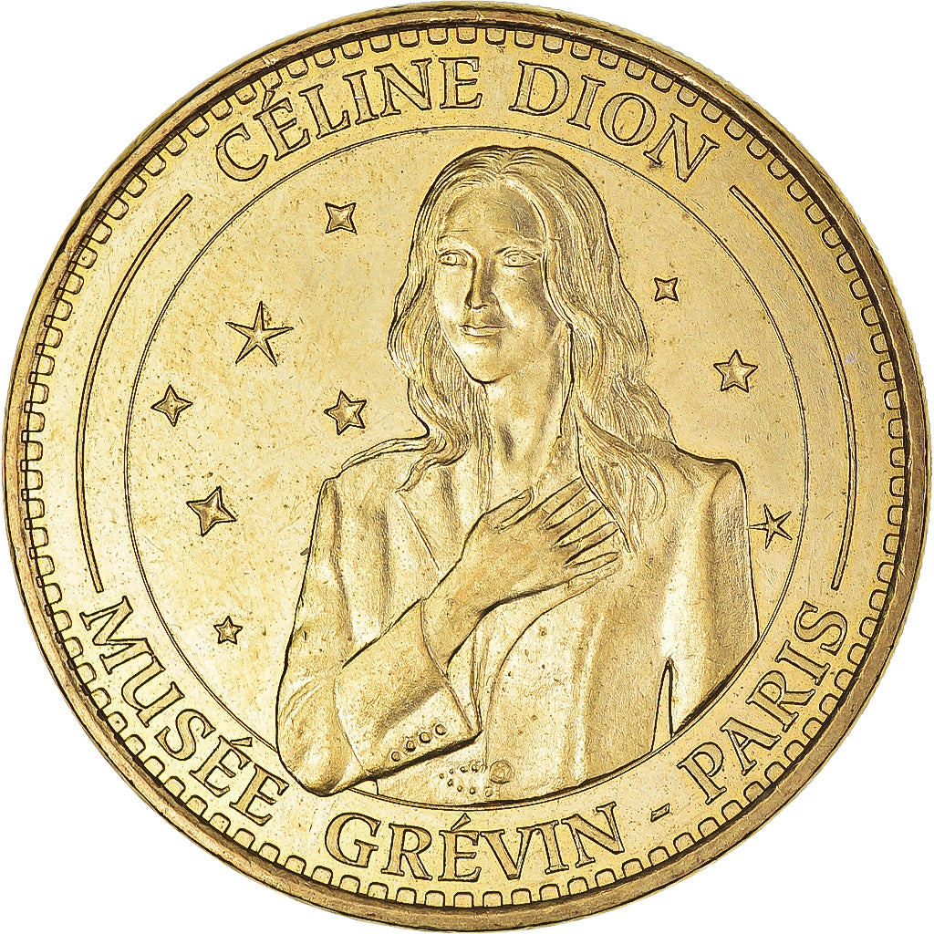 Francia, zeton, Jetón turístico, 75/ Paris - Musée Grévin - Céline Dion