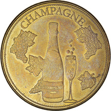 Francia, zeton, Jetón turístico, La Champagne, MBC+, Aluminio y cuproníquel