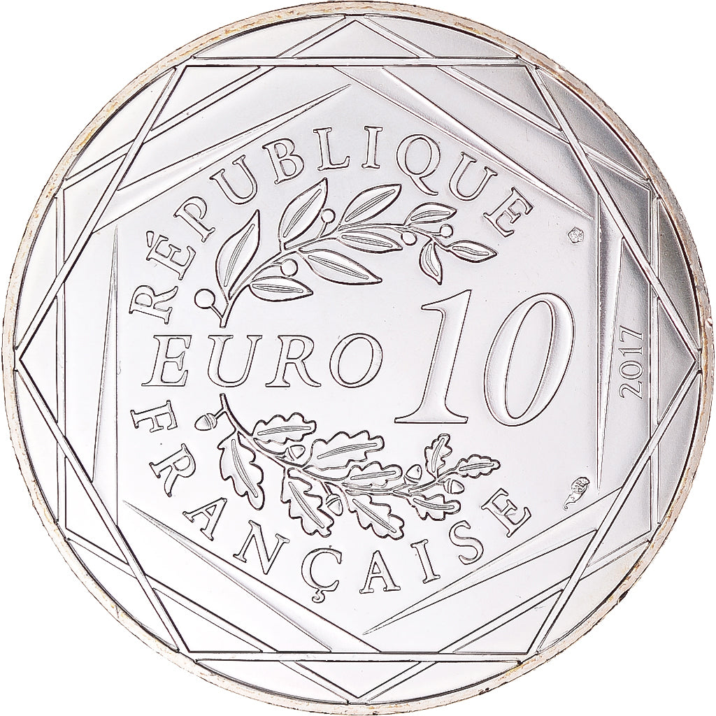 France, 10 Euro, Jean Paul Gaultier, 2017, 13, MS(64), Silver