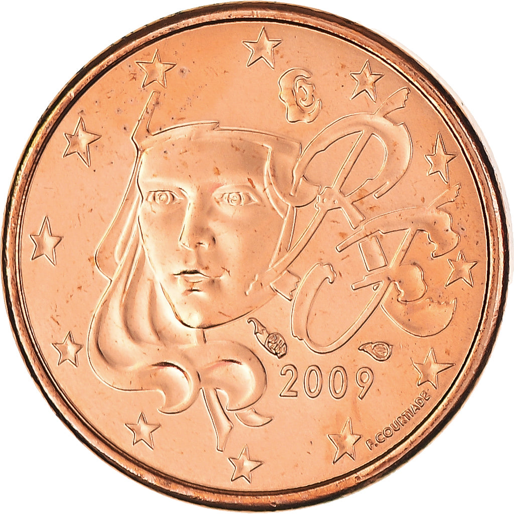 Francia, Euro Cent, 2009, BU, FDC, Cobre