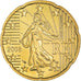 Francia, 20 Euro Cent, 2008, BU, FDC, Latón