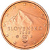 Słowacja, 2 Euro Cent, 2009, Kremnica, MS(64), Miedź