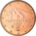 Eslováquia, Euro Cent, 2009, Kremnica, MS(64), Cobre