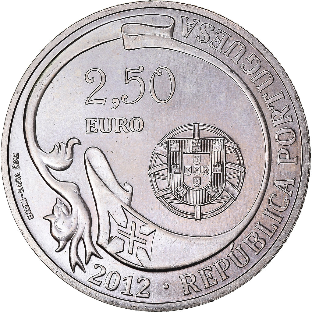 Portugal, 2-1/2 Euro, 2012, MS(65-70), Nickel