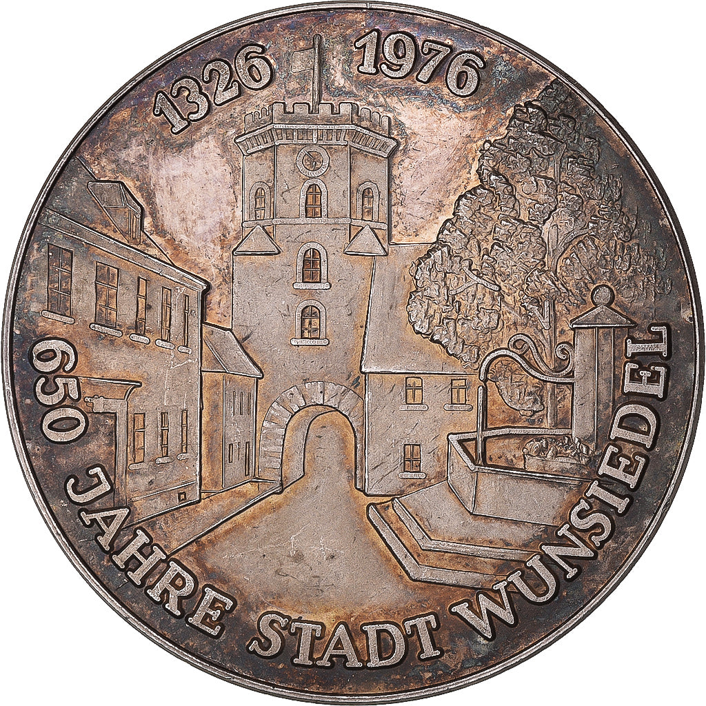 Allemagne, Médaille, 650 Jahre Stadt Wunsiedel, 1976, SUP, Argent