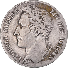 Moeda, Bélgica, Leopold I, 5 Francs, 5 Frank, 1848, VF(30-35), Prata, KM:3.2