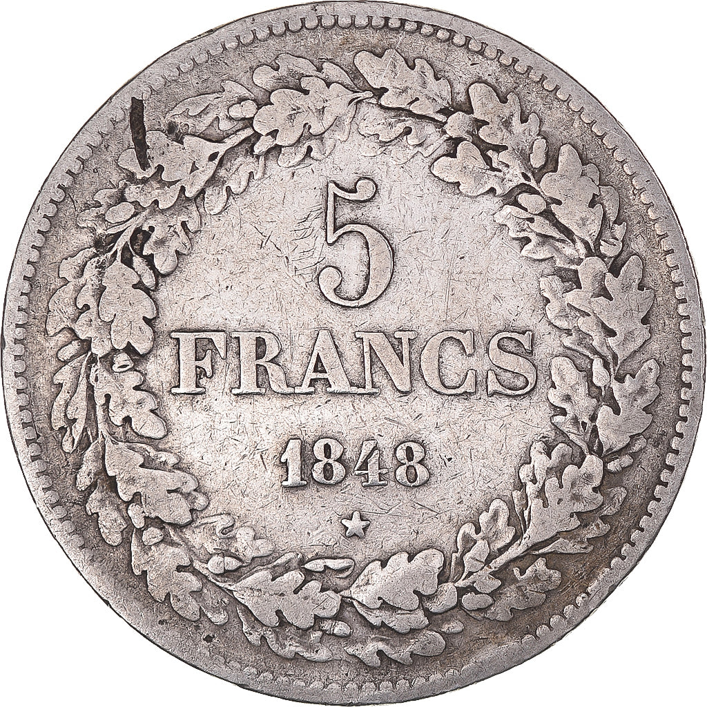 Monnaie, Belgique, Leopold I, 5 Francs, 5 Frank, 1848, TB+, Argent, KM:3.2