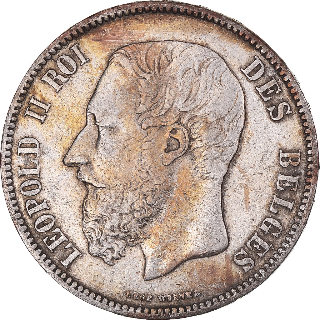 Monnaie, Belgique, Leopold II, 5 Francs, 5 Frank, 1871, TTB+, Argent, KM:24