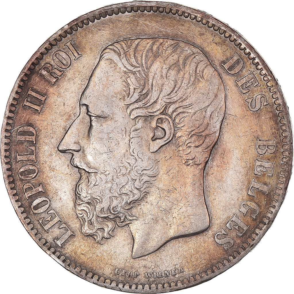 Monnaie, Belgique, Leopold II, 5 Francs, 5 Frank, 1871, TTB+, Argent, KM:24