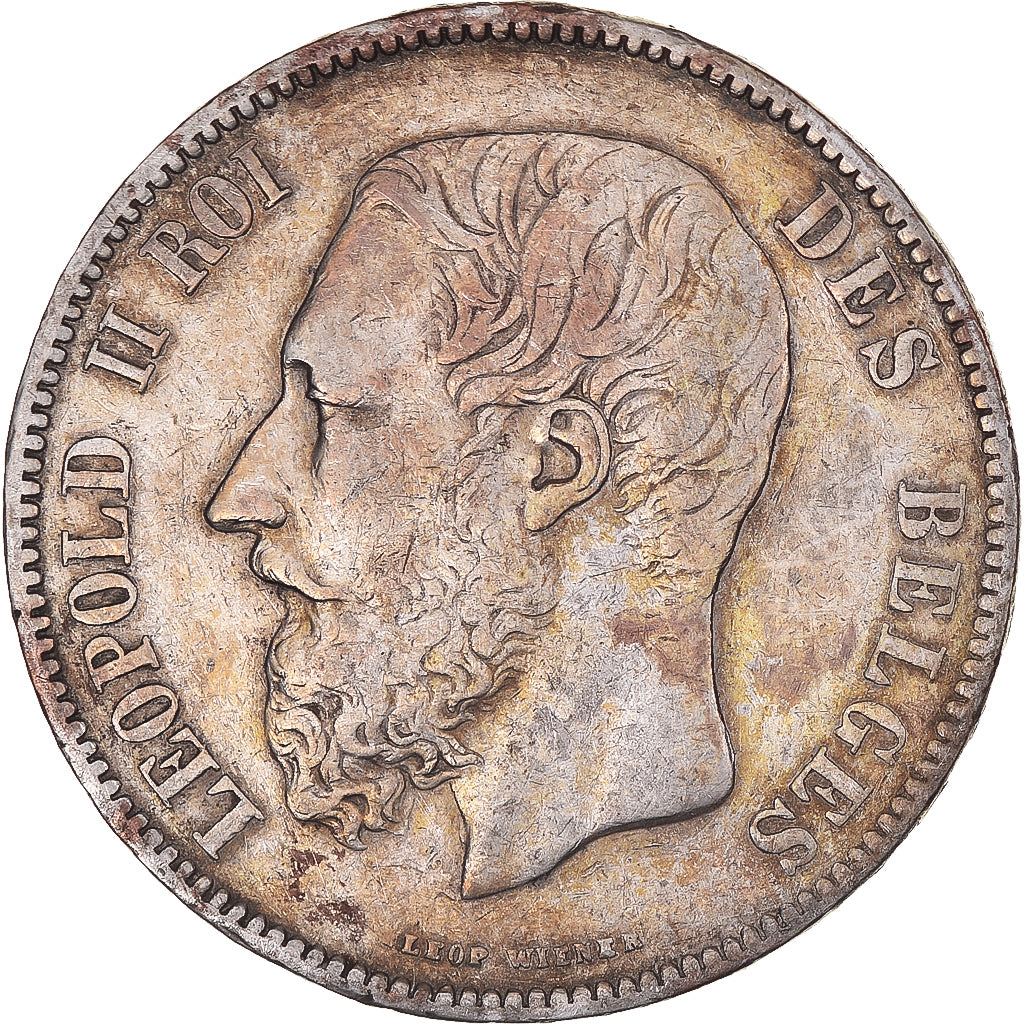 Monnaie, Belgique, Leopold II, 5 Francs, 5 Frank, 1871, TTB, Argent, KM:24