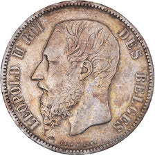 Coin, Belgium, Leopold II, 5 Francs, 5 Frank, 1871, EF(40-45), Silver, KM:24