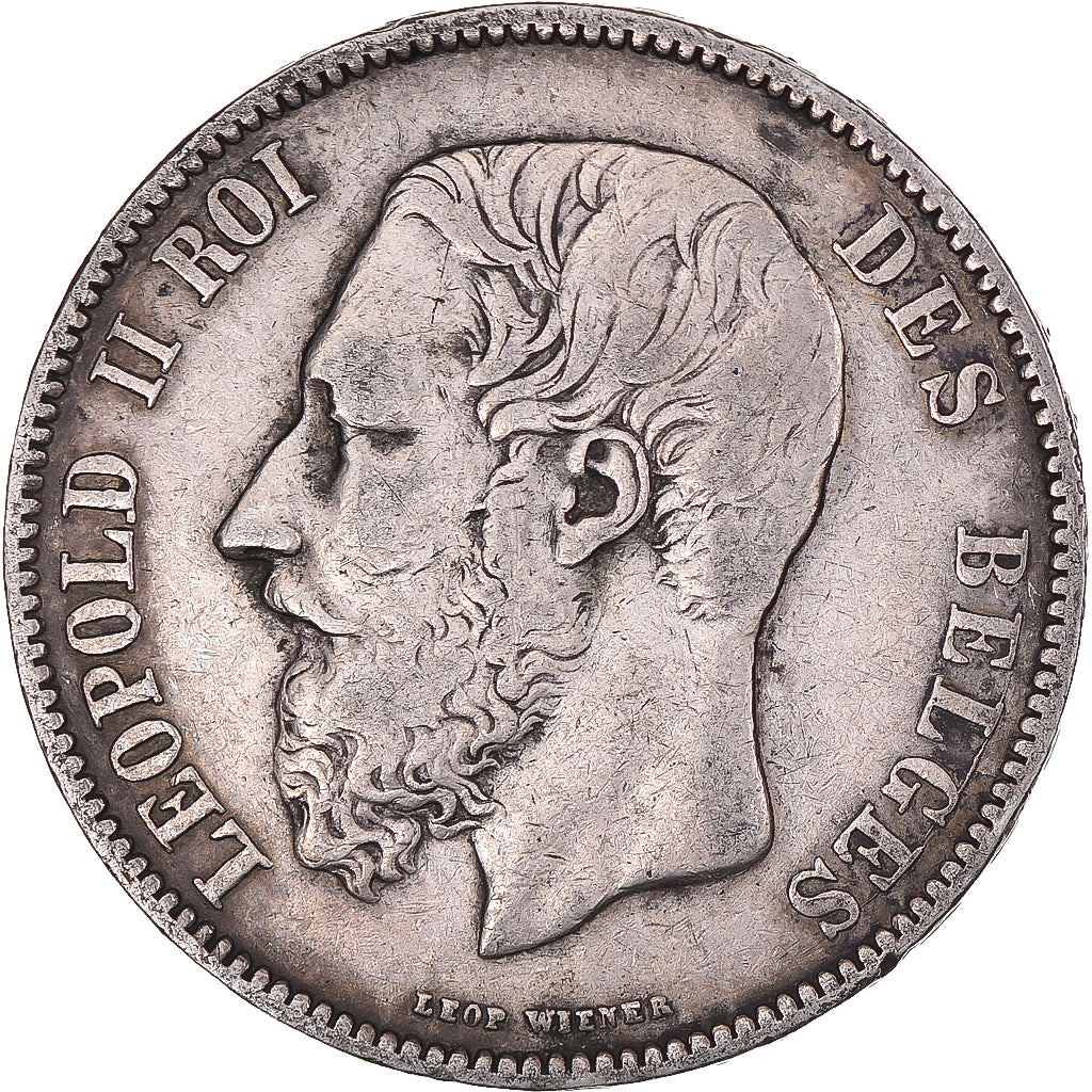 Coin, Belgium, Leopold II, 5 Francs, 5 Frank, 1872, EF(40-45), Silver, KM:24