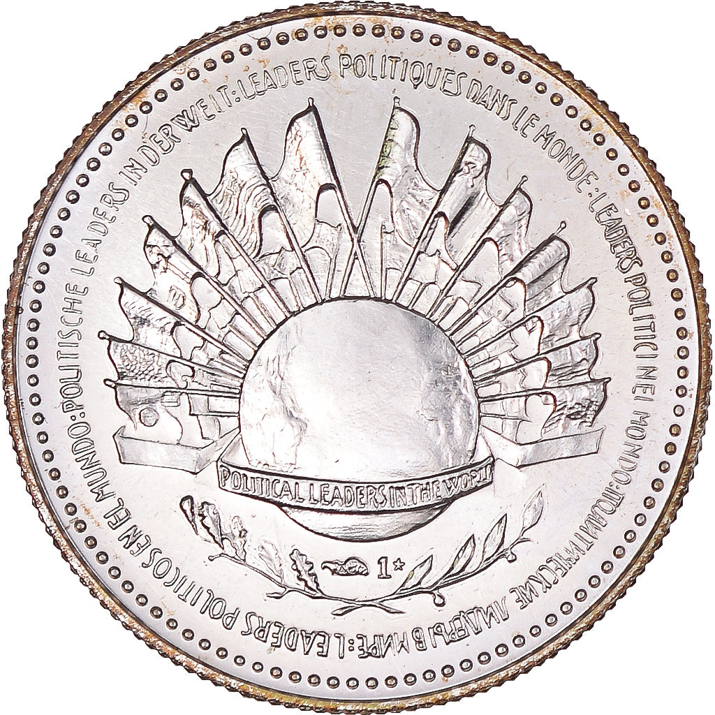 France, Medal, Général De Gaulle, Politics, 1980, MS(65-70), Silver