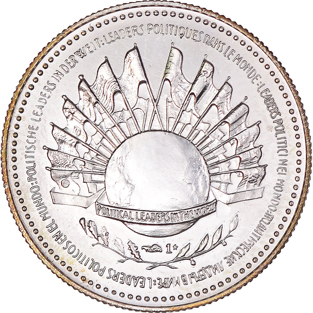 France, Medal, Général De Gaulle, Politics, 1980, MS(65-70), Silver